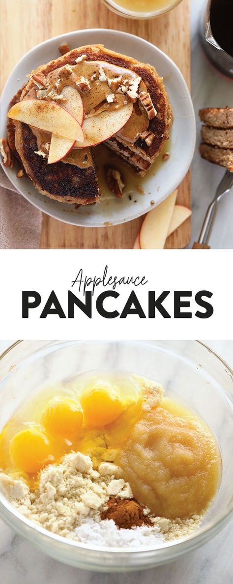 Nutritious Pancakes, Applesauce Pancakes, Grain Free Pancakes, Pancakes Protein, Grain Free Breakfast, Almond Flour Pancakes, Fit Foodie Finds, Paleo Baking, Gaps Diet