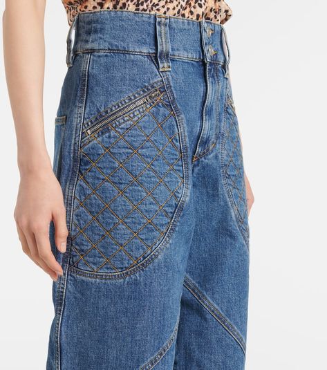 Find ISABEL MARANT ÉTOILE Catarina Quilted Jeans on Editorialist. Material: 100% cotton. Care instructions: machine wash at 30 degrees. Made in Morocco. Designer color name: Blue. Lining: 65% polyester, 35% cotton. Lining II: 100% polyester. Pockets: back pockets, zipped pockets. Closure: concealed zipper, partially buttoned front. Belt loops. Quilted Jeans, Isabel Marant Etoile, Jean Grey, Color Names, Isabel Marant, Morocco, Zip Pockets, Color Design, Care Instructions