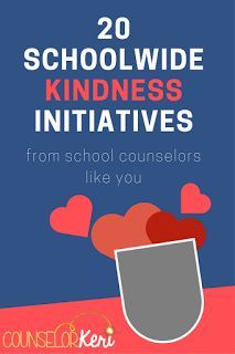 20 school-wide kindness Initiative ideas from school counselors for random acts of kindness week or any other time you want to promote kindness through your school counseling program! Kindness Lessons, Middle School Counselor, Teaching Kindness, Guidance Counseling, Kindness Projects, Elementary School Counselor, High School Counseling, Middle School Counseling, Kindness Challenge