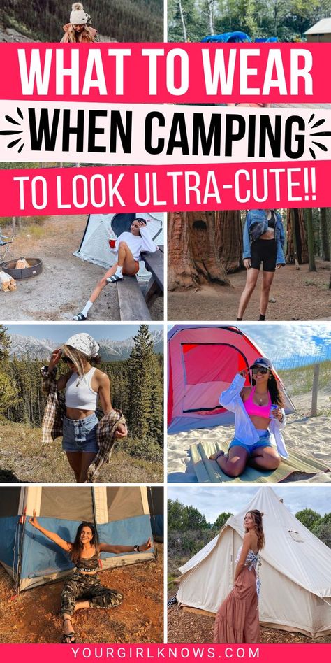 Camping is a great way to get outside and enjoy the fresh air. But what should you wear? Check out this guide for everything from clothes to accessories, plus tips on how to stay comfortable while camping. Clothes For Camping Woman, Camping Summer Outfits, Camping Outfits Fall, Camping Outfits Aesthetic, Summer Camp Aesthetic Outfits, Spring Camping Outfits, Clothes For Camping, Camping Outfits Summer, Camping Outfits Winter