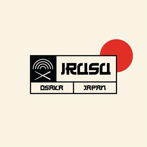 IRUSU RAMEN OSAKA on Behance Japanese Logo Design, Japanese Logos, Japan Branding, Japanese Branding, Sushi Logo, Japanese Clothing Brands, Temple Logo, Japan Osaka, Japan Logo