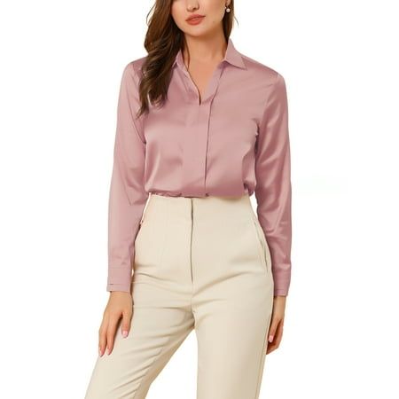 This seriously chic long-sleeved shirt is the perfect way to elegantly elevate any outfit. In a red smooth fabric, this can be styled up or down whatever the occasion. Just tuck the front into black or white pants for an office day. Occaion: Wear to Work, Business, Meeting. Please check your measurements to make sure the item fits before ordering. The model is wearing in size XS. (Height: 5'9", Chest: 33 inches, Waist: 24 inches, Hip: 35.4 inches, Shoulder: 15.75 inches, Weight: 125.2 lbs ) Measurement (in inches) Size----------Chest Girth----------Shoulder Width----------Total Length XS----------------37 3/4---------------14 5/8--------------25 5/8 S------------------39 3/4---------------15 1/8--------------26 1/8 M-----------------41 3/4---------------15 5/8--------------26 3/4 L-------- Tie Neck Shirt, Wardrobe Classic, Puff Long Sleeves, Elegant Blouses, Vetements T Shirt, Satin Shirt, Business Meeting, Simple Shirts, Satin Blouse