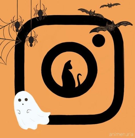 Fall App Icon Instagram, Spooky Iphone App Icons, Halloween App Icons Snapchat, Halloween App Icons Instagram, Instagram Halloween Icon, Halloween App Covers, Homescreen Ideas Halloween, Instagram Fall Icon, Halloween Iphone App Icons