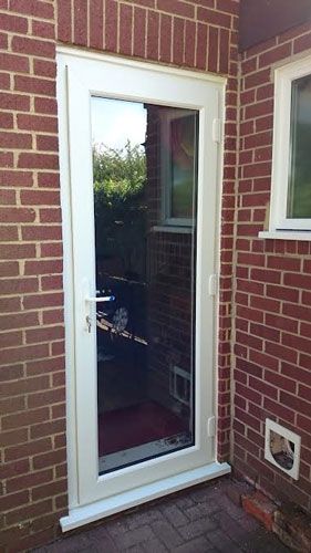 fully glazed upvc back door Fully Glazed Back Door, Upvc Back Door Ideas, Replace Door With Window, Full Glass Back Door, Glass External Door, Upvc Back Door, Full Glass Exterior Door, Breakfast Booth, Exterior Kitchen Doors