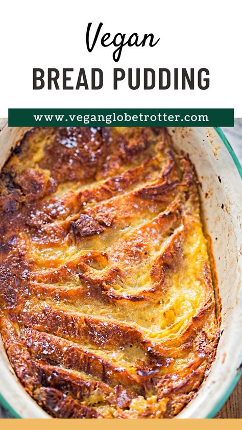 Bread pudding is classic comfort food. This vegan version is just as delicious as the traditional recipe, but it's also healthy and nutritious. The best part? It's easy to make! So gather your ingredients and get started on this delicious dish. You'll be glad you did. #veganrecipes #veganbreakfast #breadpudding Vegan Cottagecore, Vegan Bread Pudding, Plant Based Pancakes, Cottagecore Recipes, Vegan Potato Soup, Butter Pudding, British Desserts, Holiday Bread, Bread And Butter Pudding