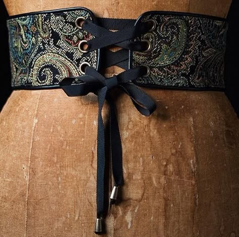 Measure Yourself, Dolly Kei, Ticking Fabric, Obi Belt, Corset Belt, Belt Design, Fashion Belts, Lace Corset, Waist Measurement