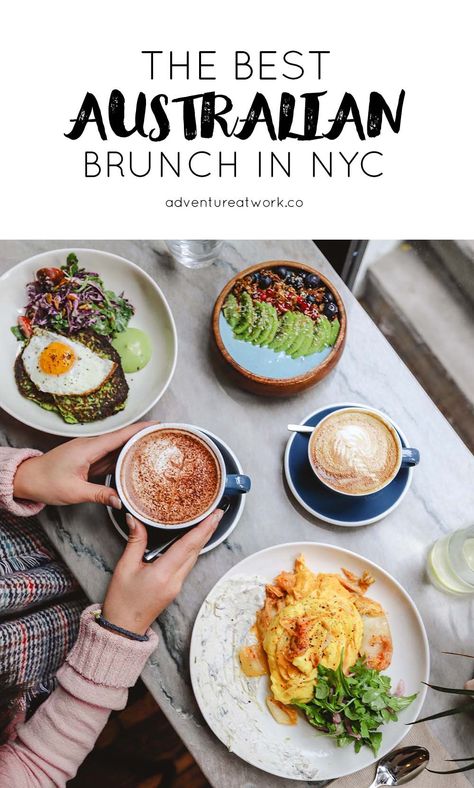 Brunch is the best meal of the day, and no one does brunch quite like the Australians. Here is a list of the best Australian brunch places in NYC! Travel Desserts, Brunch In Nyc, Places In Nyc, Brunch Nyc, Brunch Cafe, Brunch Places, Travel Women, Ny Trip, Nyc Travel