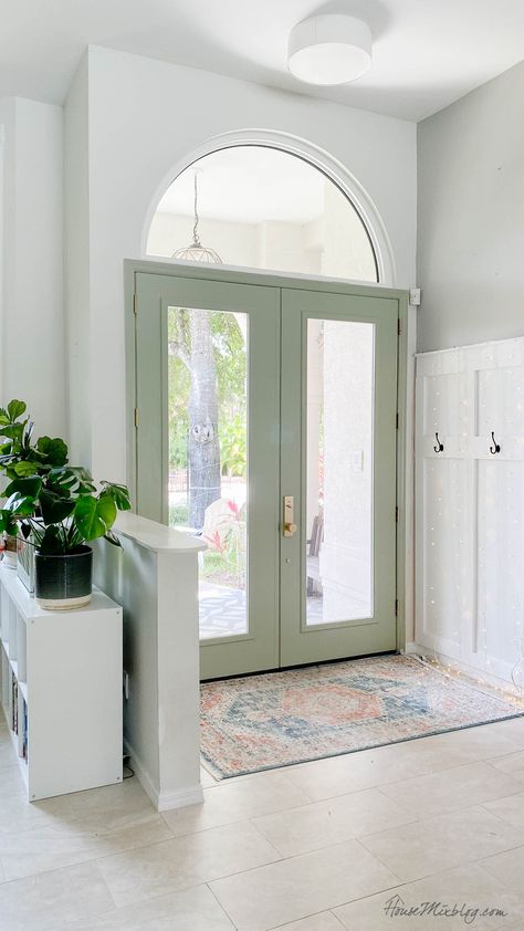 Painting doors my favorite sage – House Mix Sage Doors Interior, Sage Interior Doors, Sage Green Interior Doors, Sage Green Door Interior, Sage Green House Decor, Sage Green Doors Exterior, Green Doors Interior, Green Interior Doors, Sage Front Door