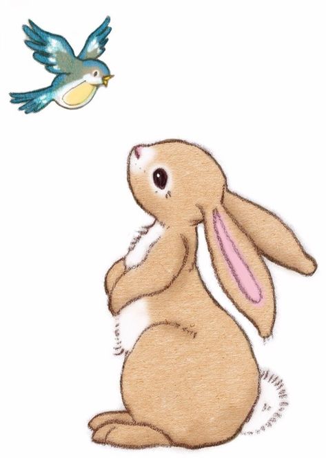 Lapin Art, Belle And Boo, Bird Wall Decals, Rabbit Drawing, Childrens Wall Stickers, Bunny Drawing, Bunny Art, 자수 디자인, Dibujos Cute