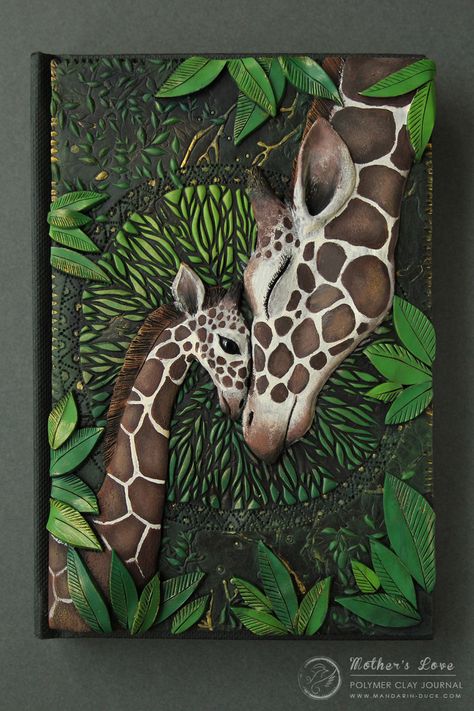 Mother's Love Journal by Mandarin Duck http://www.mandarin-duck.com/p/blog-page_18.html Polymer clay غلاف الكتاب, Giraffe Art, Clay Wall Art, Canvas For Beginners, Soyut Sanat Tabloları, Seni Cat Air, Simple Acrylic Paintings, Clay Art Projects, Indian Art Paintings