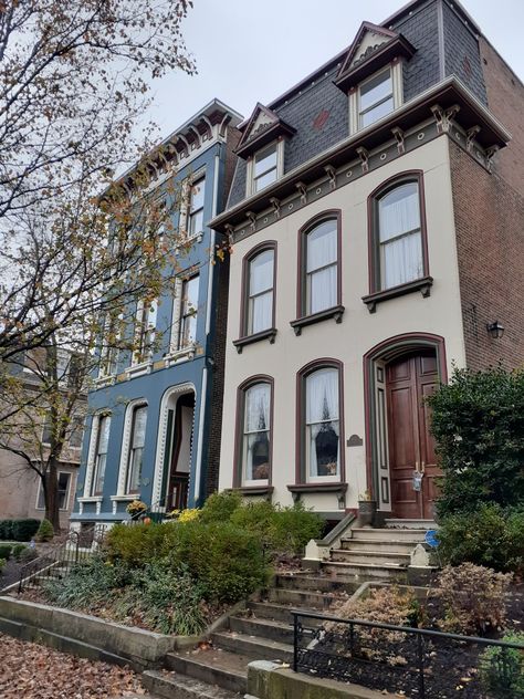 St Louis Houses, St Louis Missouri Aesthetic, Row Houses, Straight Blonde Hair, Painted Ladies, Diamond Face, Row House, St Louis Missouri, Rich Man