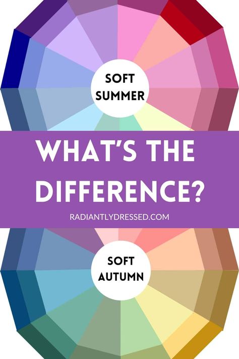 Are you struggling to choose between Soft Summer and Soft Autumn? Discover the subtle nuances between these color seasons in our comprehensive guide. Learn how to identify your season with practical tests and expert tips, enhancing your wardrobe and makeup choices to align perfectly with your natural tones. This article offers essential insights into choosing the right colors that truly reflect and enhance your inherent beauty. Radiantly Dressed, Soft Autumn Palette, Seasonal Palette, Soft Autumn Color Palette, Soft Summer Color Palette, Color Seasons, Soft Summer Colors, Deep Autumn, Summer Color Palette