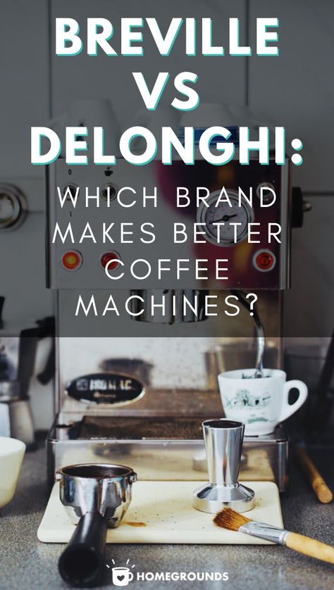 Can’t decide between a Breville and a DeLonghi espresso machine? In this article, we dive into the details so you can choose the right brand for you. #coffee #espresso #machine Delonghi Espresso Machine, Best Home Espresso Machine, Italian Espresso Machine, Coffee Espresso Machine, Breville Espresso Machine, Espresso Machine Reviews, Home Espresso Machine, Best Espresso Machine, Automatic Espresso Machine