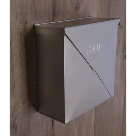 Square Envelope, Wall Mount Mailbox, Mail Stamp, Square Envelopes, Mounted Mailbox, Silver Walls, House Front Door, Clinic Design, Classic Wall