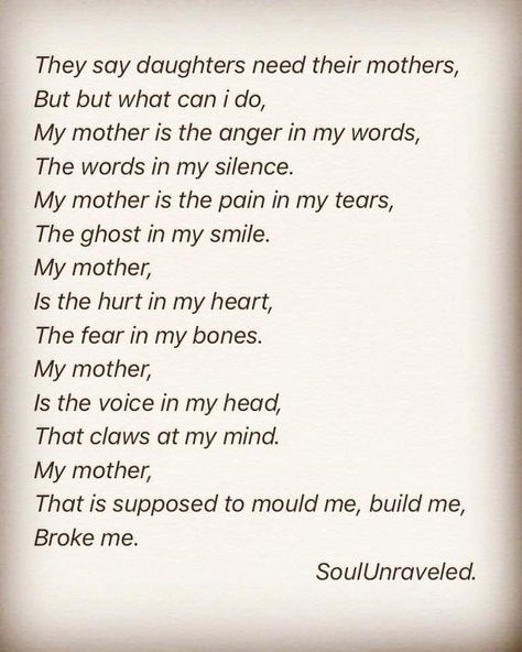 Quotes For Toxic Mother, Poetry About Bad Moms, Mothers Who Are Toxic, Mother Abusing Daughter, Toxic Mother Poems, Bad Mom And Daughter Relationship, Quotes About Toxic Moms, Bad Mother Poems, Quotes About Toxic Family Narcissistic Mother