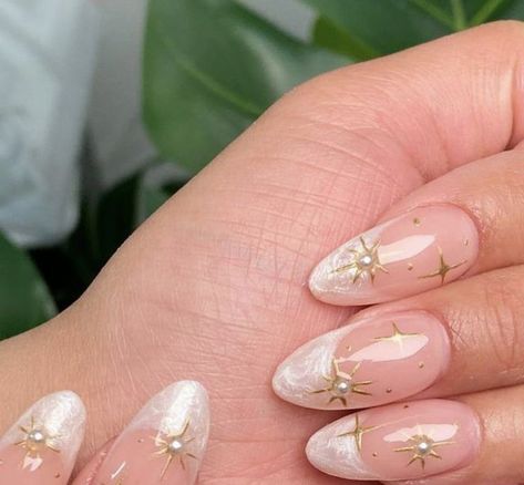 Diy Prom, 2023 Pink, Nails Gold, Gold Nail, Her Nails, Nails Square, Nails Blue, Nails Prom, Pearl Nails