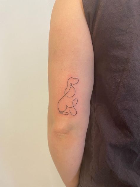 Simple Cocker Spaniel Tattoo, Cocker Spaniel Tatoos, Cocker Spaniel Tattoo Small, Poodle Tattoos Small Outline, Cocker Spaniel Line Tattoo, Spaniel Tattoo Cocker, Color Dog Tattoo, Dog Tattoo Cocker Spaniel, Spaniel Outline Tattoo