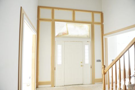 entry way design Batten Diy, Faux Farmhouse, Appliance Storage, White Wood Paneling, Vstupná Hala, Koti Diy, Board Batten, Mdf Panel, Board And Batten Wall