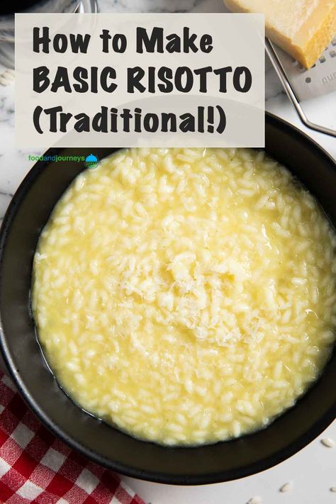 Pioneer Woman Risotto, Classic Risotto Recipes, Authentic Italian Risotto, Plain Risotto Recipes, How To Make A Rissoto, Homemade Risotto Recipes, Authentic Italian Risotto Recipes, Basic Risotto Recipes, Recipe For Risotto