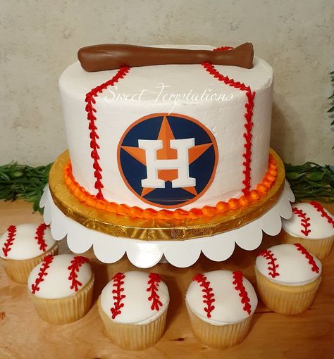 Houston Astros cake Astros Theme Cake, Astros Baseball Cake, Astro Birthday Cake, Astros Birthday Party Ideas, Astros Cupcakes, Astros Party Ideas, Astros Baby Shower Theme, Astros Theme Birthday Party, Astros Birthday Party