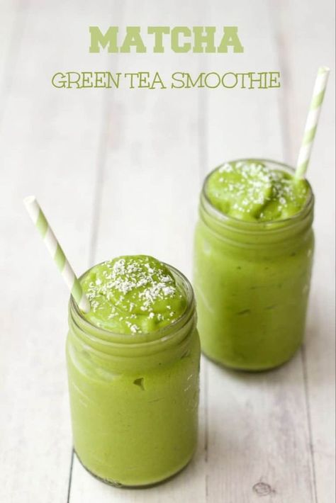 Matcha Green Tea Smoothie, Super Healthy Smoothie Recipes, Easy Healthy Smoothie Recipes, Super Healthy Smoothies, Smoothies Vegan, Tea Smoothie, Green Tea Smoothie, Green Tea Recipes, Kiwi Smoothie