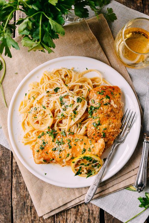 Chicken Francese, An Italian American Classic Chicken Francese Recipe, Resep Steak, Chicken Francese, Wok Of Life, Woks Of Life, The Woks Of Life, Dada Ayam, Oak Cabinet, Rachel Ray