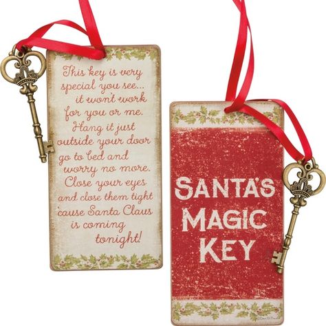 Crafts With Keys, Santa’s Magic Key, Santa Keys Ideas, Old Key Crafts, Santas Magic Key, Christmas Journals, Festival Crafts, Key Ornament, Key Crafts