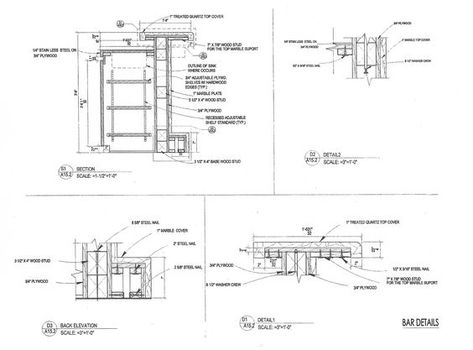 Cabinet Section Details with Raised Bar Counter Detail Drawing, Hotel Room Design Bedrooms, In Wall Toilet, Counter Detail, Furniture Details Drawing, Bar Counter Design, Brewery Design, Detail Drawing, Drawing Desk