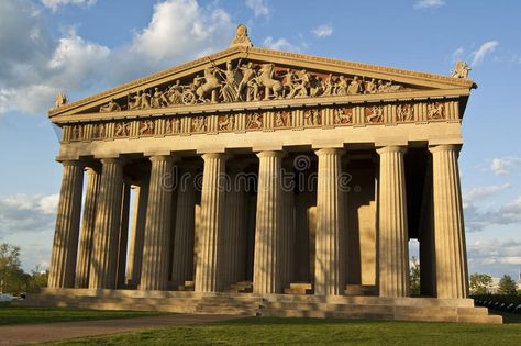 Parthenon (front view). A replica of the Greek Parthenon in Nashville, Tennessee , #AD, #view, #front, #Parthenon, #replica, #Tennessee #ad Ancient Greece Drawing, Parthenon Architecture, Greek Parthenon, Egypt Architecture, Parthenon Nashville, Greek Buildings, Greek Architecture, Ancient Greek Architecture, Draw Sketch