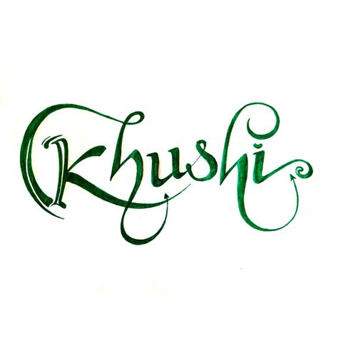 Khushi Name Art, Khushi Name Signature, Khushi Name Tattoo, Khushi Name Dp, Signature Of My Name, My Name Tattoo, Anniversary Quotes For Him, Indian Army Quotes, Biker Logo