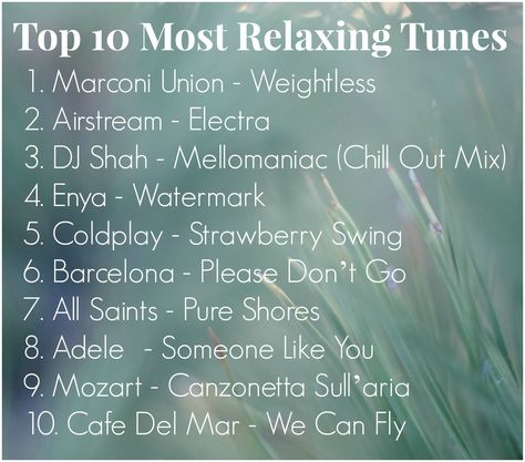 Songs To Fall Asleep To, Weightless Song, Most Relaxing Song, Calming Songs, Sleeping Songs, Zen Living, Relaxing Songs, Please Dont Go, Song One