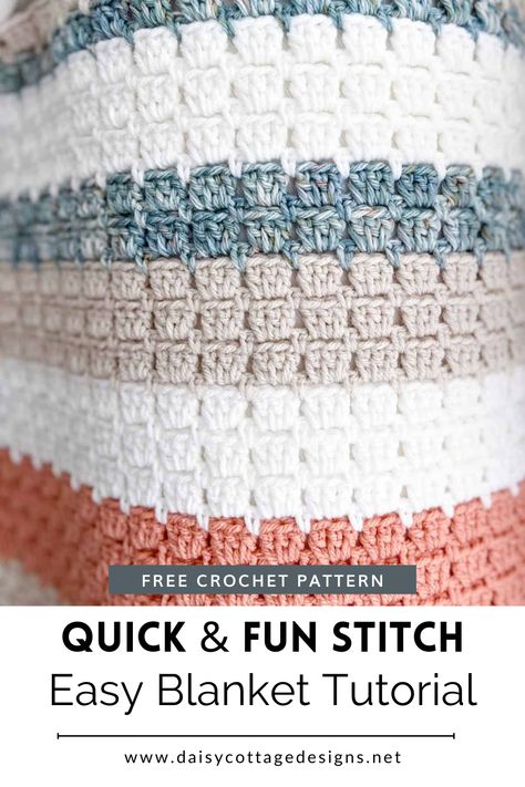 Unlock the secret to creating exquisite, cozy blankets with this easy-to-follow Block Stitch Blanket Tutorial (Easy Crochet Pattern!). This step-by-step guide takes you from the start of your crochet journey to the end result, with expert tips and a free pattern included! Don't wait any longer to master this timeless crochet technique. Crochet Easy Throw Blanket, 10 Stitch Crochet Blanket Pattern, Beginner Crochet Baby Blanket Free Pattern, Quick And Easy Crochet Throws, Easy Crocheted Blankets, Easy Baby Afghans To Crochet, Easy Blanket Crochet Pattern Free, How To Block A Crochet Blanket, Easy Blanket Crochet Stitch