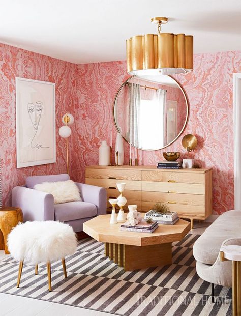 Traditional Home Magazine, Guest Bedroom Makeover, Sarah Sherman, Spring Furniture, Pink Bedrooms, Style Deco, Furniture Inspiration, House And Home Magazine