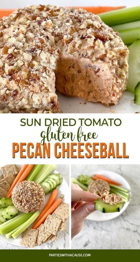 If you want to upgrade the typical green onion cheeseball this sun dried tomato option is amazing! You can add goat cheese, feta, or shredded Monterrey Jack for different flavor options - that are all pretty dang delicious! Use the right seasonings for a gluten free cheeseball that everyone will love. I also have suggestions for a non-dairy cheeseball option! What!? Yep, you heard me right. A NO CHEESE cheeseball, and it's actually delish. #glutenfree #cheeseballrecipe #sundriedtomato #nondairy Chowder Recipes Healthy, Cheese Ball Easy, Gluten Free Worcestershire Sauce, Healthy Party Food, Corn Chowder Recipe, Goat Cheese Recipes, Spiralizer Recipes, Appetizers Easy Finger Food, Food Substitutions