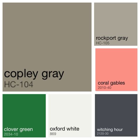 House color palette: grey, navy, white and accents of coral and Kelly green Kelly Green Paint Color, Kelly Green Bedrooms, Gallery Wall Colors, Color Tutorial, Dollhouse Design, Paint Combinations, Loft Bedroom, House Color Palettes, Grey And Coral