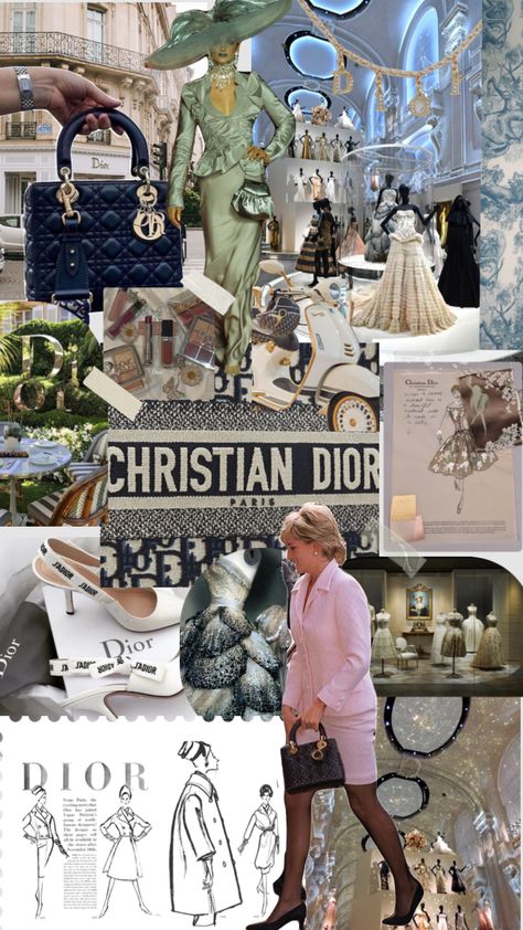 #Dior #vintage #designer #diorgirl #moodboard #aesthetic Christian Dior Mood Board, Dior Vision Board, Designer Aesthetic Collage, Luxury Moodboard Aesthetic, Vintage Designer Aesthetic, Dior Collage, Dior Moodboard, Christian Dior Aesthetic, Collages Aesthetic Vintage