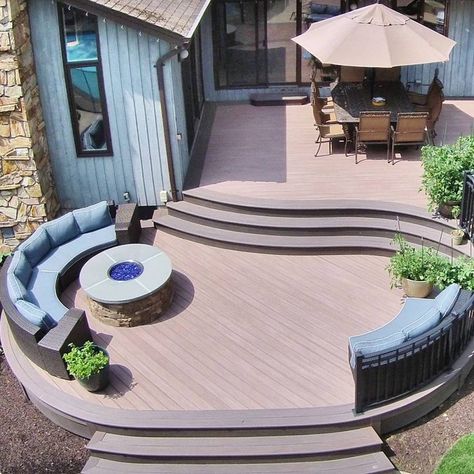 8 Interesting Multi Level Deck Designs | The Family Handyman Multi Level Decks, Two Level Deck, Modern Railing, Multi Level Deck, Cozy Sitting Area, Deck Seating, Cedar Pergola, Dream Deck, Patio Deck Designs