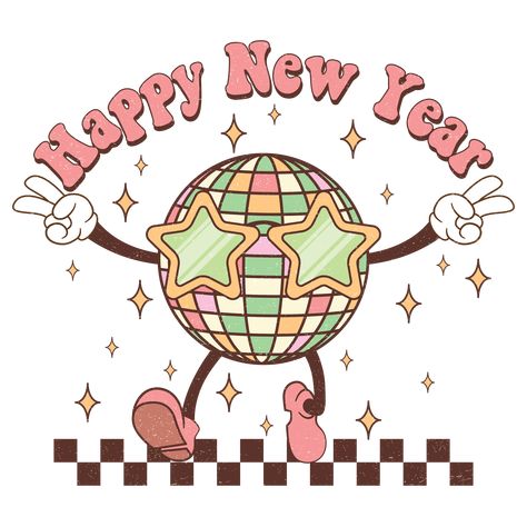 New Year Pictures Drawing, Happy New Year 2024 Cards, New Years Art, Happy New Year Cute, New Year Illustration, New Year Art, New Year Wallpaper, New Year Designs, Happy New Year Png