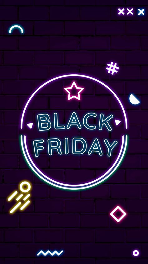 Neon vector Black Friday geometric advertising banner template | premium image by rawpixel.com / ketchup Black Friday Graphic, Christmas Instagram Story, Beauty Salon Posters, Black Friday Flyer, Black Friday Design, Black Friday Banner, Advertising Banner, Neon Black, Christmas Instagram