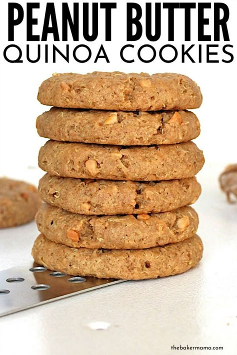 Quinoa Cookies Recipes, Quinoa Dessert, Quinoa Dessert Recipes, Peanut Butter Quinoa, Quinoa Desserts, Quinoa Crunch, Whole Wheat Cookies, Quinoa Cookies, Quinoa Recipes Easy