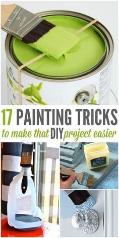 Don't start another DIY project until you've checked out these painting tips. Whether it's a pallet project or painting room in your house, these will make cleaning a breeze and your finished project just gorgeous. Paint Tricks, Painting Tricks, Home Remodeling Diy, Hemma Diy, Diy Home Repair, How To Make Paint, Diy Remodel, Diy Interior, Home Repairs