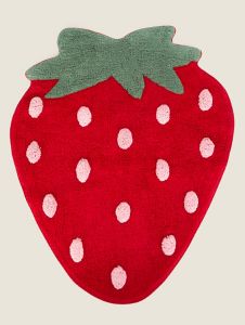 Red Strawberry Rug | Home | George at ASDA Strawberry Bedroom, Strawberry Rug, Strawberry Nursery, Strawberry Room, Red Bedroom Decor, Strawberry Decor, Strawberry Kitchen, Graphic Rug, Strawberry Decorations