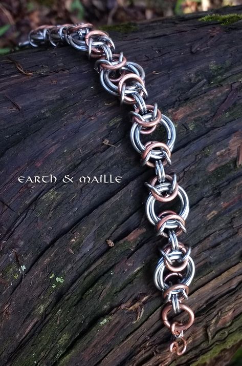 Chainmaille Jewelry Patterns, Chain Maille Patterns, Jump Ring Jewelry, Chainmail Bracelet, Chainmail Jewelry, Bijoux Fil Aluminium, Easy Jewelry, Chainmaille Bracelet, Chain Maille Jewelry