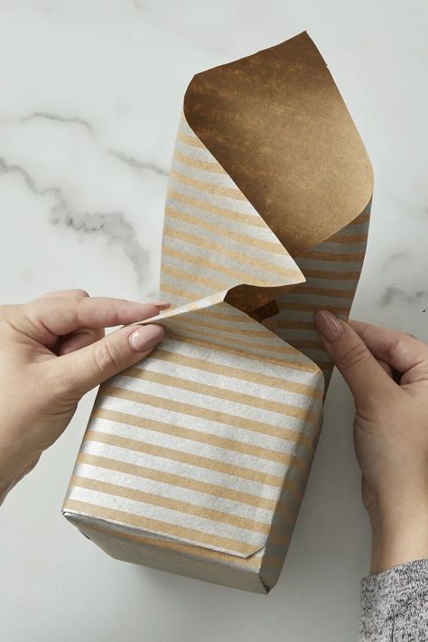 Japanese gift wrapping step 7 Simple Gift Wrapping Ideas For Christmas, Gift Wrapping Step By Step, Wrapping Wedding Gifts, Gift Wrapping Large Boxes, Present Raping Ideas, How To Wrap A Gift Tutorials, Gift Raping Ideas, How To Wrap A Gift, Origami Gift Wrapping