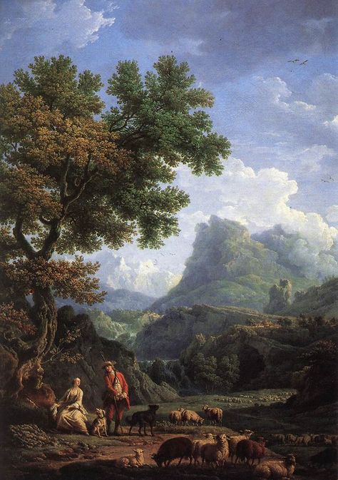 Claude Joseph Vernet, 18th Century Landscape, Lukisan Lanskap, Rural Scenes, The Alps, Oil Painting Reproductions, Art Event, Avignon, Landscape Artist