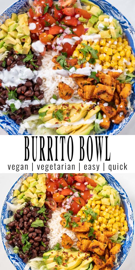 Burrito Bowl Low Sodium Burrito Bowl, Unwrapped Burrito Bowl Recipe, Meatless Burrito Bowl, Dairy Free Burrito Bowl, Burrito Bowl Vegan, Rice Bowl Recipe Vegetarian, Burrito Recipe Vegetarian, Burrito Bowl Vegetarian, Rice Corn Black Beans