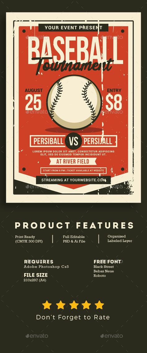 Baseball Tournament Flyer #Ad #Baseball, #sponsored, #Tournament, #Flyer Baseball Tournament, Retail Logo, Flyer Poster, Poster Invitation, Flyer Template, Invitation Design, Flyer Design, Lorem Ipsum, Retro Style