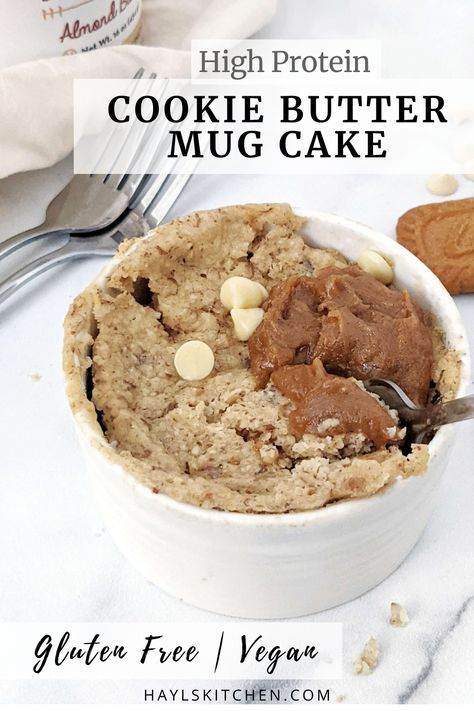 Biscoff Mug Cake, Biscoff Butter, Homemade Cookie Butter, Healthy Protein Desserts, Low Fat Cookies, Gluten Free Mug Cake, Cake Sizes And Servings, Lotus Biscoff Spread, Baking With Protein Powder