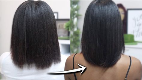 Silk Press On Relaxed Hair, Silk Press At Home, Must Have Products, Hair Trim, Hair Advice, Silk Press, Relaxed Hair, Amazon Store, Hair Videos