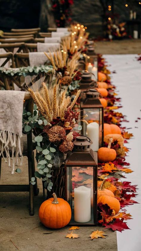 Fall Wedding Ceremony, Fall Barn Wedding, Pumpkin Wedding, Outdoor Fall Wedding, Wedding Themes Fall, Rustic Fall Wedding, Future Wedding Plans, Fall Wedding Decorations, Wedding Inspiration Fall